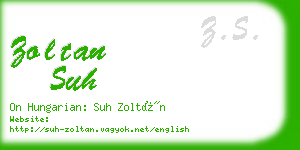 zoltan suh business card